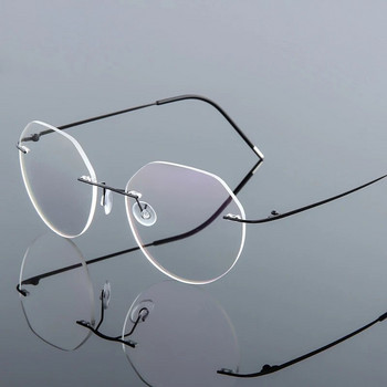 Свръхлеки рамки за очила Iboode Memory Титаниеви очила за четене без рамки Мъже и жени Очила за пресбиопия Дизайн на марката 2020