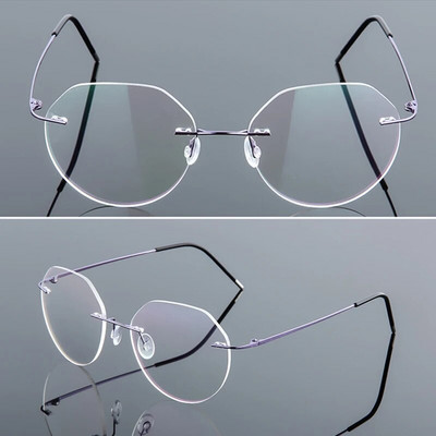 Rame de ochelari ultraușoare Iboode Ochelari de lectură fără montură din titan cu memorie Ochelari de vedere prezbiopi pentru bărbați și femei Design de marcă 2020