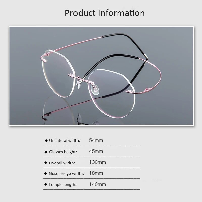 Iboode Ultralight Γυαλιά Γυαλιά Μνήμης Γυαλιά ανάγνωσης Titanium Rimless Ανδρικά και γυναικεία γυαλιά πρεσβυωπίας Μάρκα 2020