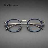 Acetate Titanium Glasses Frame Ανδρικά 2022 Vintage Oversize Pilot Optical Prescription Myopia Glasses Γυναικεία Γυαλιά Γυαλιά Γυαλιά