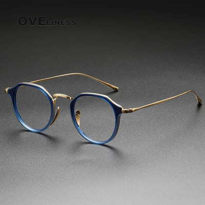Acetate Titanium Glasses Frame Ανδρικά 2022 Vintage Oversize Pilot Optical Prescription Myopia Glasses Γυναικεία Γυαλιά Γυαλιά Γυαλιά