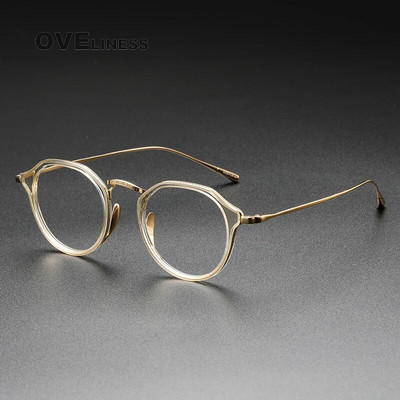 Acetate Titanium Glasses Frame Ανδρικά 2022 Vintage Oversize Pilot Optical Prescription Myopia Glasses Γυναικεία Γυαλιά Γυαλιά Γυαλιά