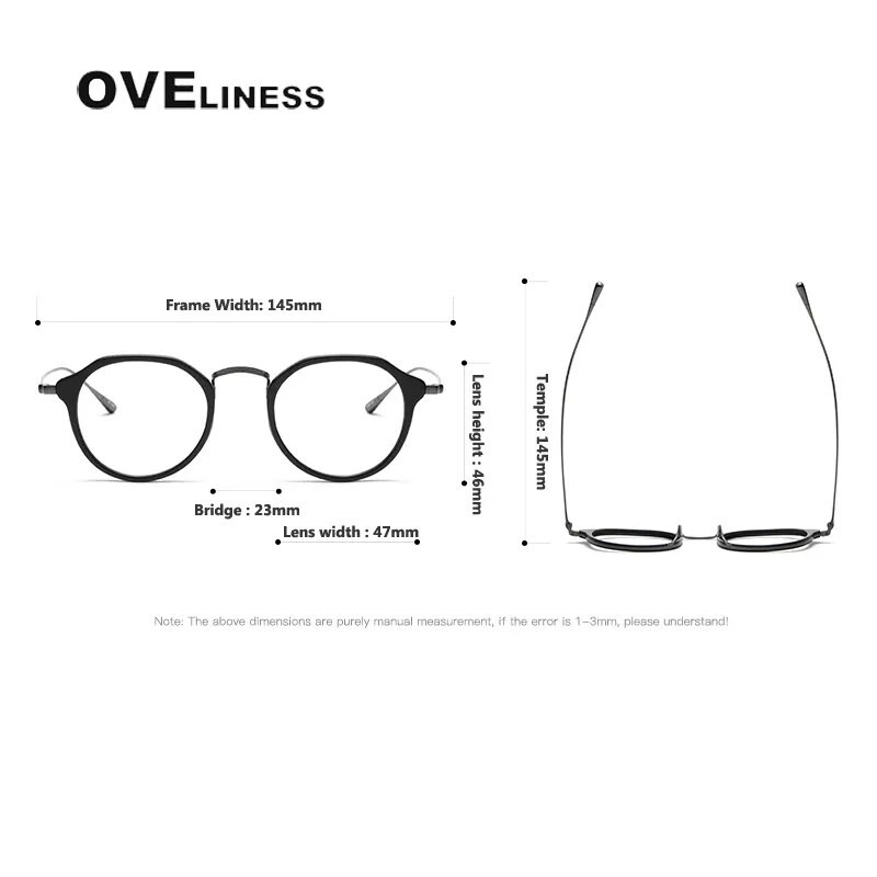 Acetate Titanium Glasses Frame Ανδρικά 2022 Vintage Oversize Pilot Optical Prescription Myopia Glasses Γυναικεία Γυαλιά Γυαλιά Γυαλιά