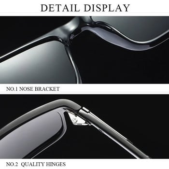 Винтидж правоъгълни поляризирани слънчеви очила Мъжки фотохромни полярни слънчеви очила за нощно виждане за шофиране Квадратни UV400 очила против отблясъци