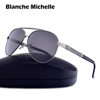 Blanche Michelle Pilot поляризирани слънчеви очила Мъжки 2020 марка огледални слънчеви очила Driving UV400 сплав Gafas De Sol Oculos с кутия