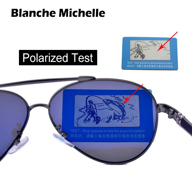 Blanche Michelle Pilot polariseeritud päikeseprillid meeste 2020 kaubamärgiga peegliga päikeseprillid, UV400 sulamist Gafas De Sol Oculos karbiga