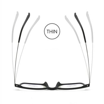 YIMARUILI Свръхлеки удобни очила TR90 Дамски ретро квадратни очила от чист титан с оптична рамка за очила Мъжки Y9822