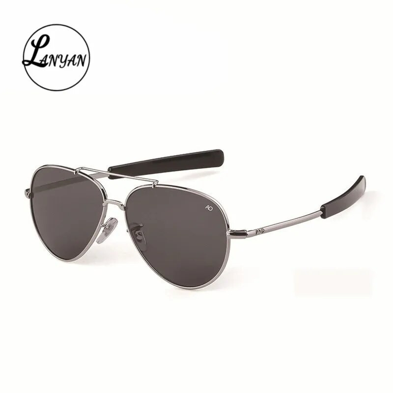 Aviācijas ovālas saulesbrilles vīriešiem sievietēm 2022 zīmols American Army Military Optical AO braukšanas brilles polit Double Bridge Oculos d