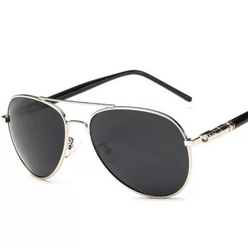 Качествена авиационна метална рамка Извънгабаритни пролетни крака Alloy Мъжки слънчеви очила с поляризиран дизайн Пилотни мъжки слънчеви очила за шофиране