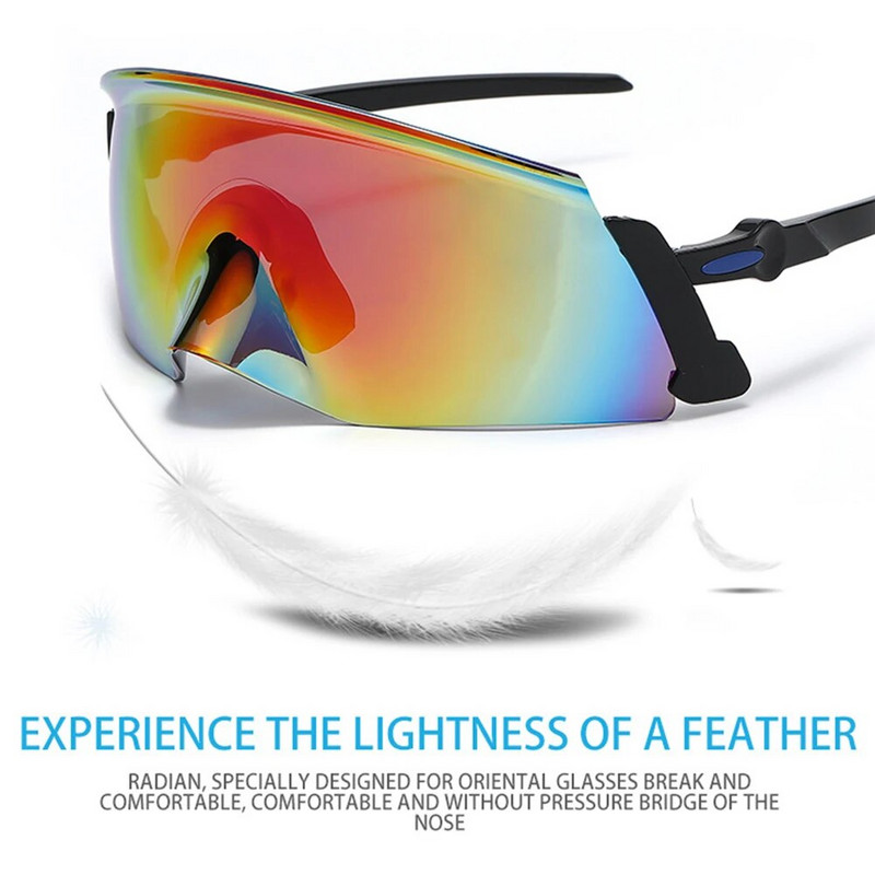 Jalgrattasõidu Päikeseprillid Välispordi MTB Maanteerattasõidu Prillid Prillid Ääristeta Ühendatud Päikesevari Mehed Naiste UV Anti-UV