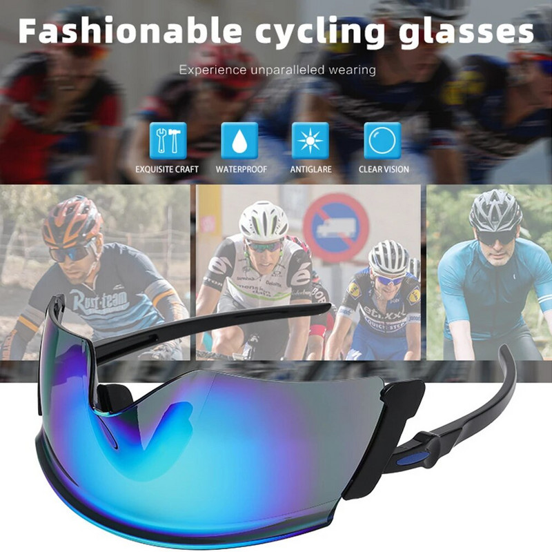Jalgrattasõidu Päikeseprillid Välispordi MTB Maanteerattasõidu Prillid Prillid Ääristeta Ühendatud Päikesevari Mehed Naiste UV Anti-UV