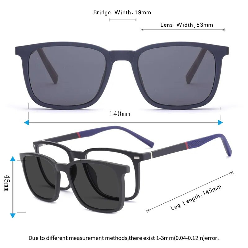 Ceofy meeste prillid, 2-ühes kokkupandav kork magnetilise optilise lühinägelikkusega Populaarne päikeseprillide prillide raam C8016