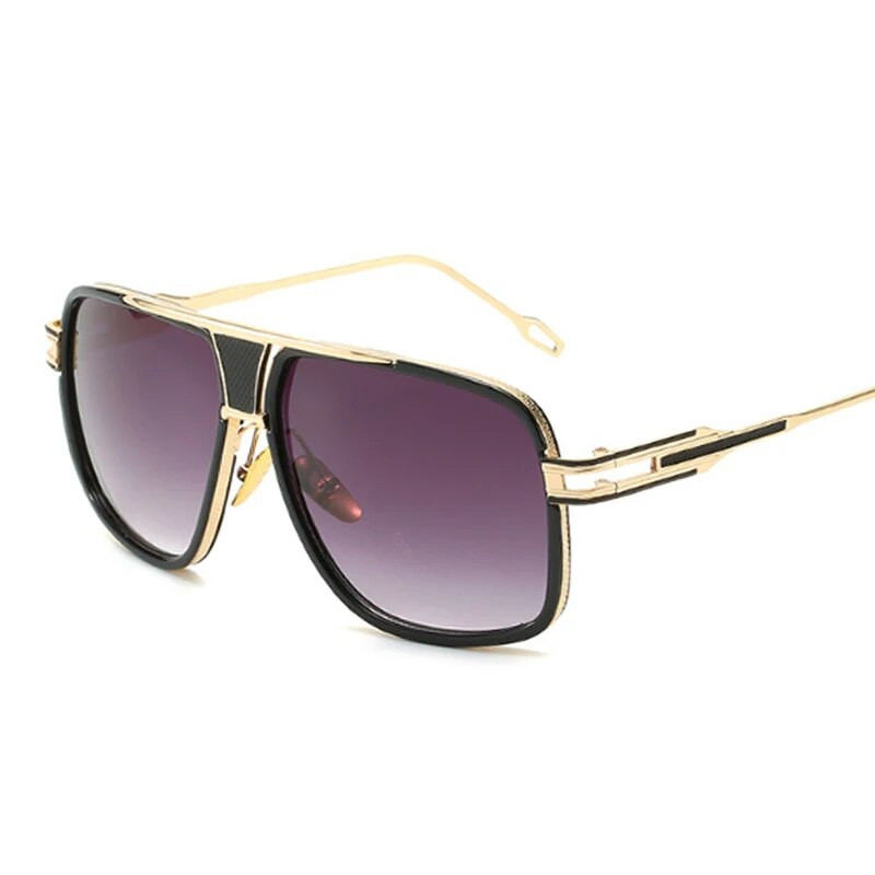 Vintage lielizmēra saulesbrilles vīriešiem Zīmols Dizaineris Klasisks Retro Liels Rāmis Saulesbrilles Vīriešu Gradients Braukšanai Oculos De Sol