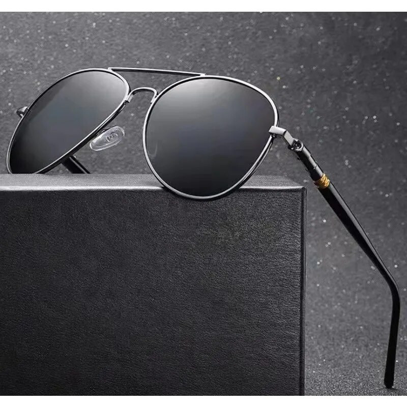 Klassikalised meeste polariseeritud päikeseprillid meeste piloot päikeseprillid päeva-öise nägemisega juhiprillid kalapüügiprillid meeste varjud