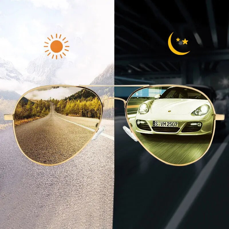 Fashion Brand Pilot γυαλιά ηλίου για άντρες Polarized Photochromic Day Driving Γυαλιά Γυναικεία γυαλιά Chameleon Unisex Sonnenbrille