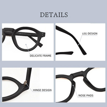 Нови ретро кръгли рамки за очила Дамски мъжки рамки Компютърни оптични очила против син лъч Винтидж маркови дизайнерски луксозни очила