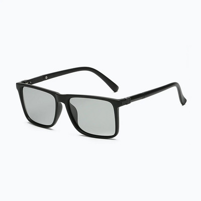 Mainīt krāsu pelēks rāmis fotohromas polarizētas saulesbrilles vīriešu kvadrātveida klasiskās hameleona brilles pārejas lēcas brilles