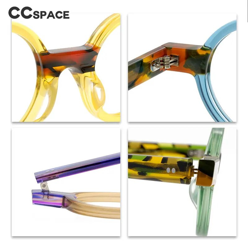 55104 Vintage ümmargused atsetaadist prillid, meeste lühinägelikkus, retseptiprillid, naiste optilised prillid, Steampunk prillid