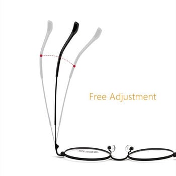 KatKani Нови супер леки двуцветни очила от титаниева сплав Мъжки ретро кръгли очила за миопия Рамки за очила с рецепта Дамски AC017