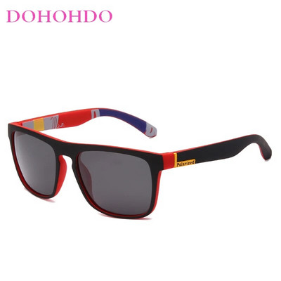 Vīriešu Zīmols Dizains Klasiskas polarizētas saulesbrilles Kvadrātveida pārklājums Braukšanai Saulesbrilles Vīriešu Saulesbriļļu Toņi Brilles Gafas De Sol UV400