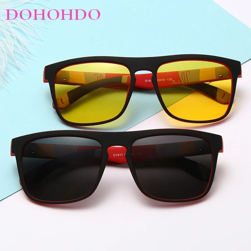 Vīriešu Zīmols Dizains Klasiskas polarizētas saulesbrilles Kvadrātveida pārklājums Braukšanai Saulesbrilles Vīriešu Saulesbriļļu Toņi Brilles Gafas De Sol UV400