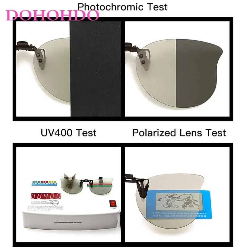 Ανδρικά γυαλιά ηλίου DOHOHDO Polarized Clip σε γυαλιά ηλίου Αξεσουάρ γυαλιών ηλίου Φωτοχρωμικά γυαλιά οδήγησης Γυναικεία γυαλιά ματιών γάτας UV400