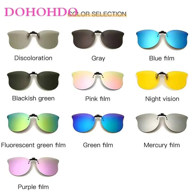 Ανδρικά γυαλιά ηλίου DOHOHDO Polarized Clip σε γυαλιά ηλίου Αξεσουάρ γυαλιών ηλίου Φωτοχρωμικά γυαλιά οδήγησης Γυναικεία γυαλιά ματιών γάτας UV400