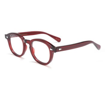 Σκελετός οπτικών γυαλιών ανδρών Γυναικείο Johnny Depp LEMTOSH Vintage γυαλιά Computer Acetate Σκελετός γυαλιών για ανδρικό καθαρό φακό