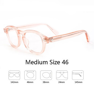 Optiskās briļļu ietvars vīriešiem sievietēm Džonijs Deps LEMTOSH Vintage brilles datora acetāta briļļu rāmis vīriešiem caurspīdīgs objektīvs