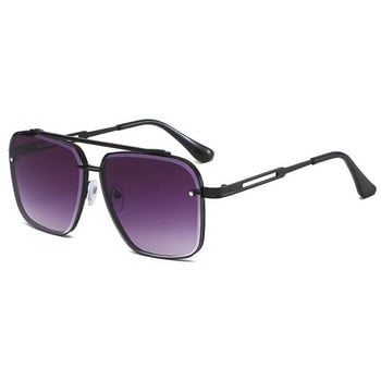 Модни мъжки квадратни слънчеви очила Луксозна марка Дизайнерски ретро слънчеви очила Мъжки градиентни кафяви черни шофиращи Oculos De Sol