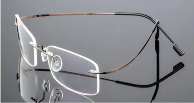 Titánötvözet ultraelasztikus keret nélküli fém szemüvegkeret férfiaknak és nőknek, perem nélküli myopia dioptriás üvegkeretek FJ868