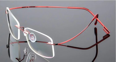 Titánötvözet ultraelasztikus keret nélküli fém szemüvegkeret férfiaknak és nőknek, perem nélküli myopia dioptriás üvegkeretek FJ868
