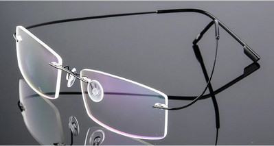 Titánötvözet ultraelasztikus keret nélküli fém szemüvegkeret férfiaknak és nőknek, perem nélküli myopia dioptriás üvegkeretek FJ868