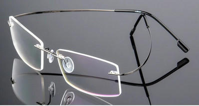 Titánötvözet ultraelasztikus keret nélküli fém szemüvegkeret férfiaknak és nőknek, perem nélküli myopia dioptriás üvegkeretek FJ868