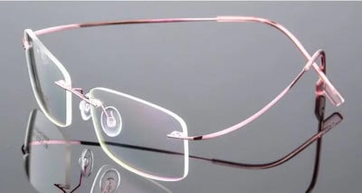 Titánötvözet ultraelasztikus keret nélküli fém szemüvegkeret férfiaknak és nőknek, perem nélküli myopia dioptriás üvegkeretek FJ868