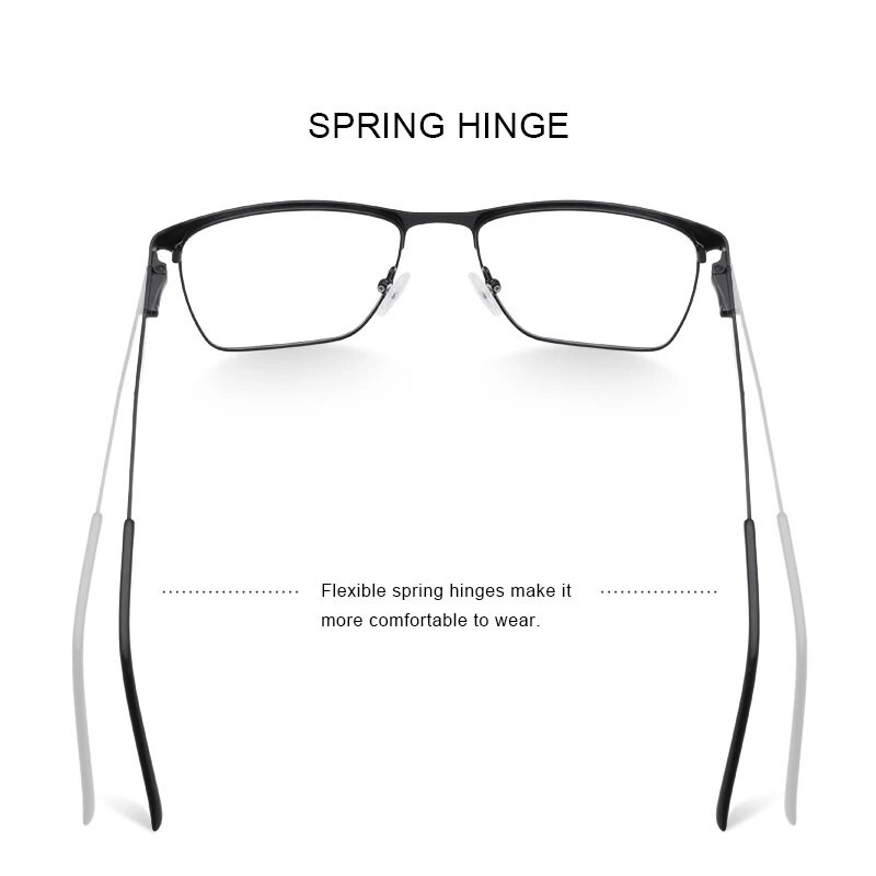 MERRYS DESIGN vīriešiem Luksusa titāna sakausējuma optika briļļu ietvari Vīriešu kvadrātveida īpaši vieglās tuvredzības brilles S2118