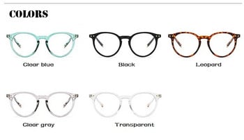 Винтидж кръгли оптични очила Жени Мъже Рамка за очила против синя светлина Рецепт Прозрачни лещи Рамка за очила Унисекс