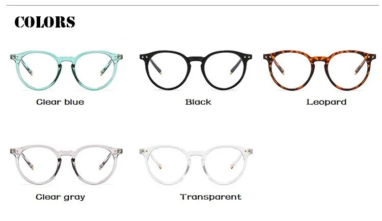 Vintage apaļas optiskās brilles sievietēm vīriešiem pretzilas gaismas briļļu ietvars Recepšu caurspīdīgs lēcu briļļu ietvars Unisex