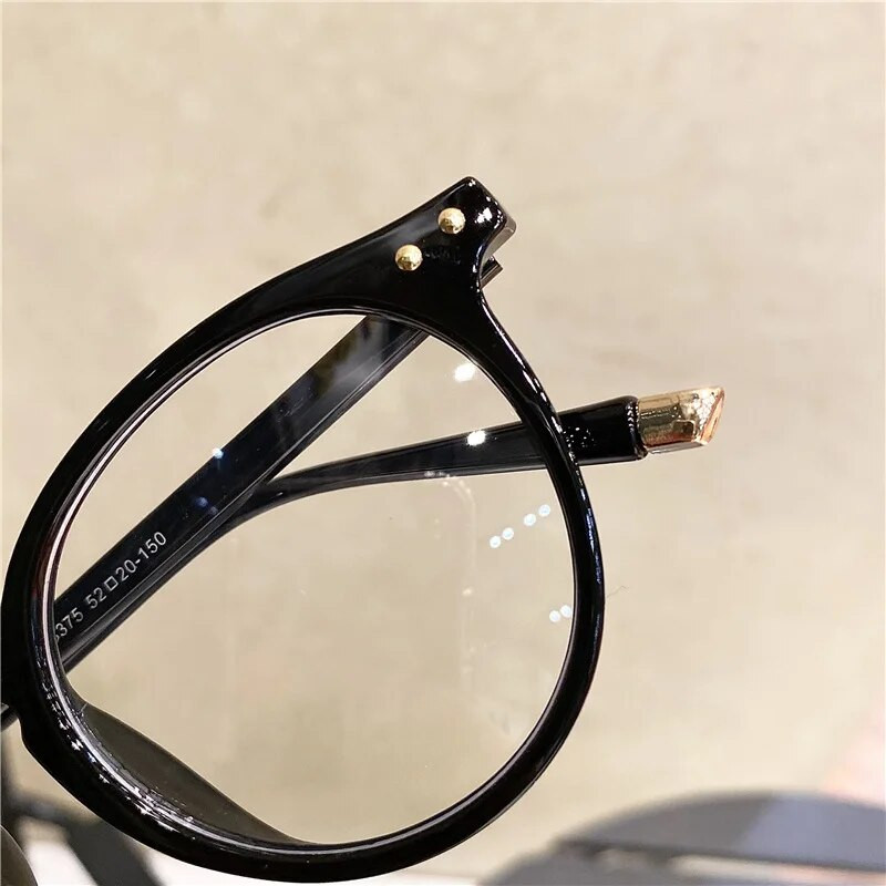 Vintage apaļas optiskās brilles sievietēm vīriešiem pretzilas gaismas briļļu ietvars Recepšu caurspīdīgs lēcu briļļu ietvars Unisex