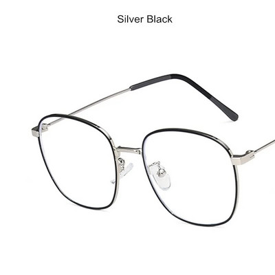 Anti-sinine hele meeste arvutiprillid, mood, ruudukujulised metallprillid, raam, klassikalised naiste lühinägelikkus, optika, 2020. aasta prillid