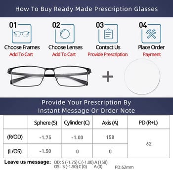 Ανδρικά γυαλιά οράσεως τιτανίου Σκελετός Ultralight Γυαλιά Myopia Full Frame Άνετο μεγάλου μεγέθους Τετράγωνο Οπτικά Γυαλιά Σκελετός 9825