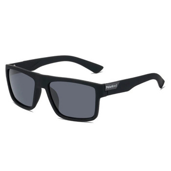 Мъжки поляризирани слънчеви очила Дизайн на марка Мъжки огледални квадратни огледални очила за шофиране UV400 нюанси gafas de sol para hombre