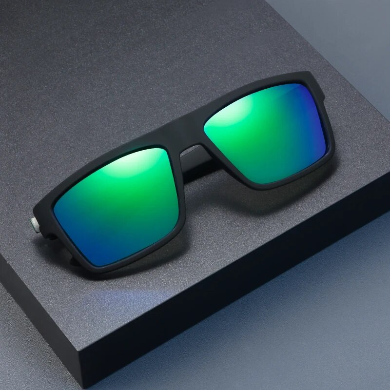 Vīriešu polarizētās saulesbrilles Zīmols Dizains Vīriešu pārklājums Spogulis kvadrātveida Braukšanas saulesbrilles UV400 Shades gafas de sol para hombre