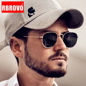 RBROVO 2023 Metāla vintage saulesbrilles vīriešiem Luksusa zīmola daudzstūra brilles vīriešu/sieviešu dizaineru brilles vīriešiem Oculos De Sol Masculino