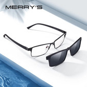 MERRYS DESIGN 2 az 1-ben mágneses polarizált csíptetős szemüvegkeret férfi optikai rövidlátás csíptetős szemüveg férfiaknak szemüvegkeret TR90 S2728