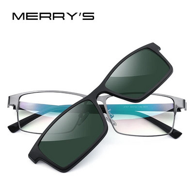 MERRYS DESIGN 2 az 1-ben mágneses polarizált csíptetős szemüvegkeret férfi optikai rövidlátás csíptetős szemüveg férfiaknak szemüvegkeret TR90 S2728