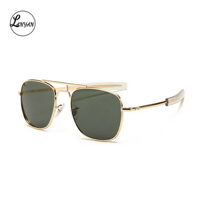 Ochelari de soare pentru aviație, bărbați, femei, 2022, armată americană, militari, optici, dreptunghi AO, ochelari de conducere, la modă, Oculos de sol uv400