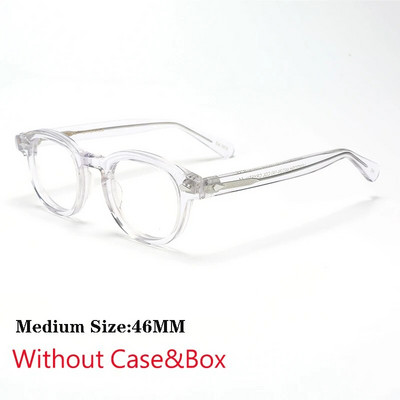 Optiskās briļļu ietvars vīriešiem sievietēm Džonijs Deps LEMTOSH Vintage brilles datora acetāta briļļu rāmis vīriešiem caurspīdīgs objektīvs