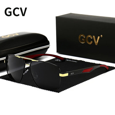 GCV Fashion Photochromic Αλουμίνιο Ανδρικά γυαλιά ηλίου Chameleon Polarized Pilot Γυαλιά Αντιθαμβωτικό Καθρέφτη επικάλυψης γυαλιών οδήγησης