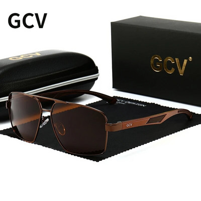 GCV Fashion Photochromic Αλουμίνιο Ανδρικά γυαλιά ηλίου Chameleon Polarized Pilot Γυαλιά Αντιθαμβωτικό Καθρέφτη επικάλυψης γυαλιών οδήγησης